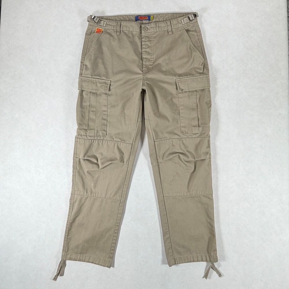 Empyre Relaxed Fit Cargo Pants Mens 33 Khaki Tan Adjustable Waist Skater Pants